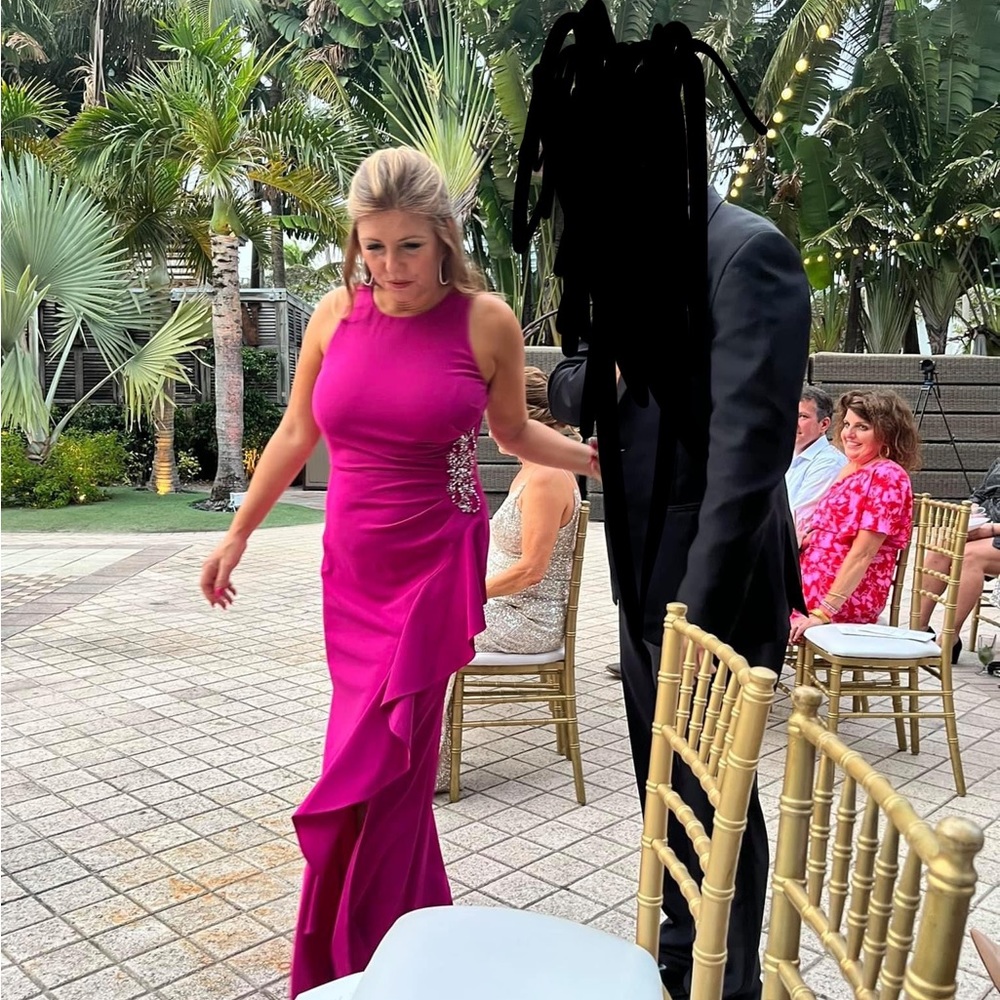 Fusia long dress, mother of bride